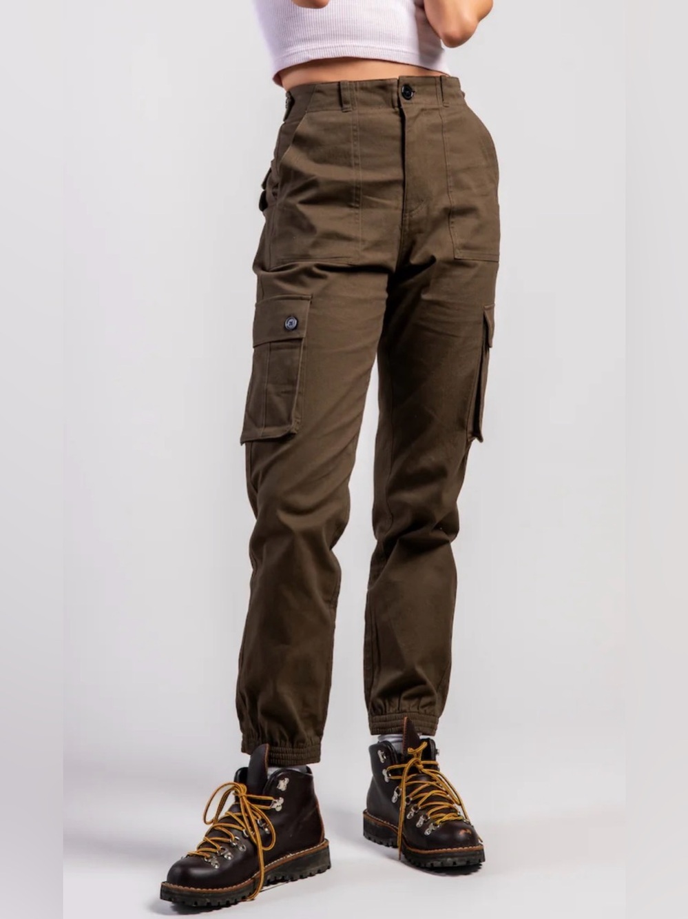 Wondery Outdoors Isabel 3.0 Cargo Jogger Pants Size XS Brown Brew Hiking Utility